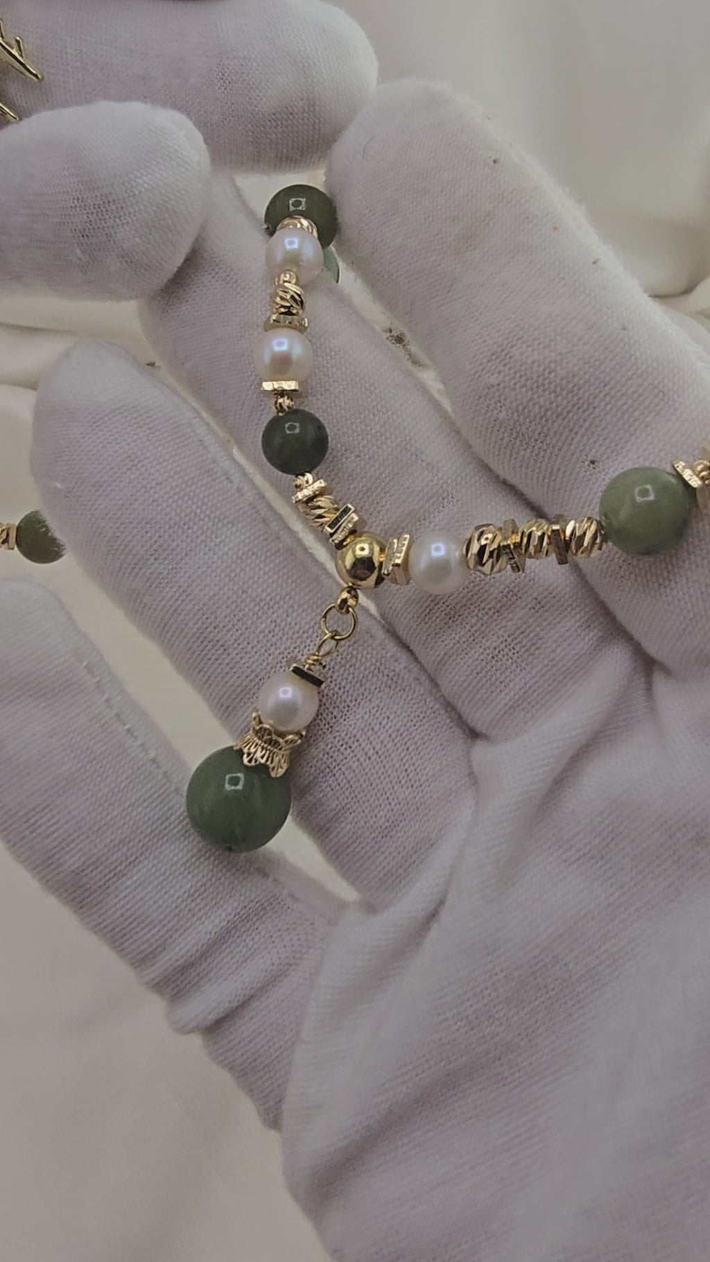 Collier en Jade et perles de culture