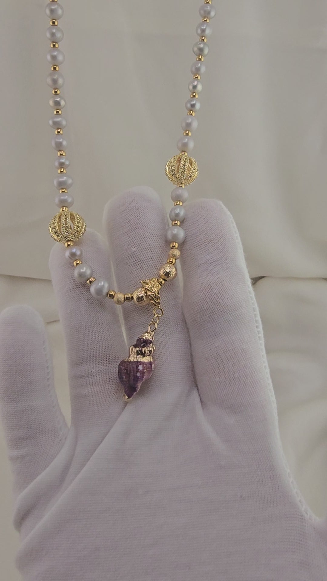 Collier en Perles de culture grises
