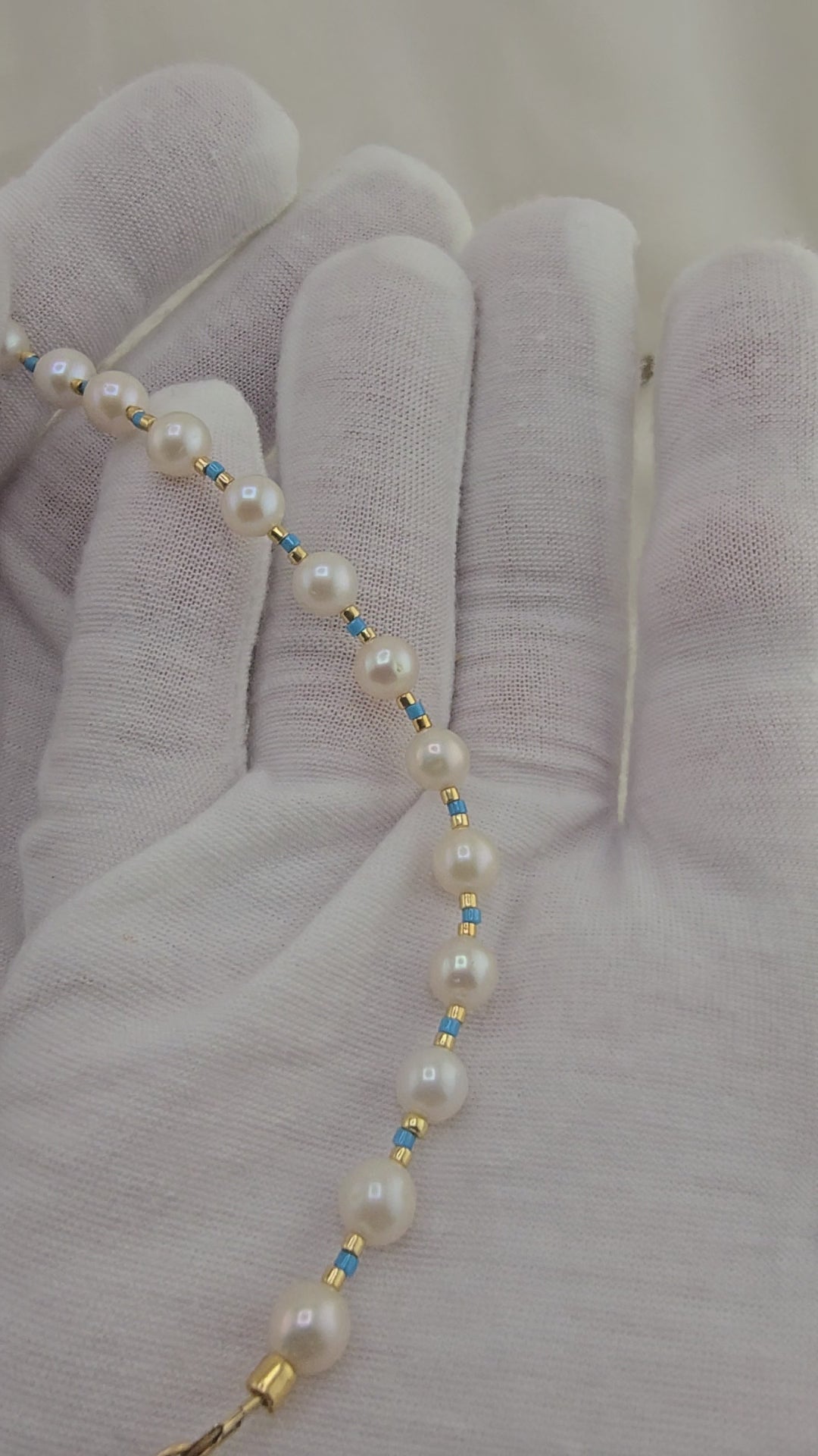 Bracelet en perles de culture blanches