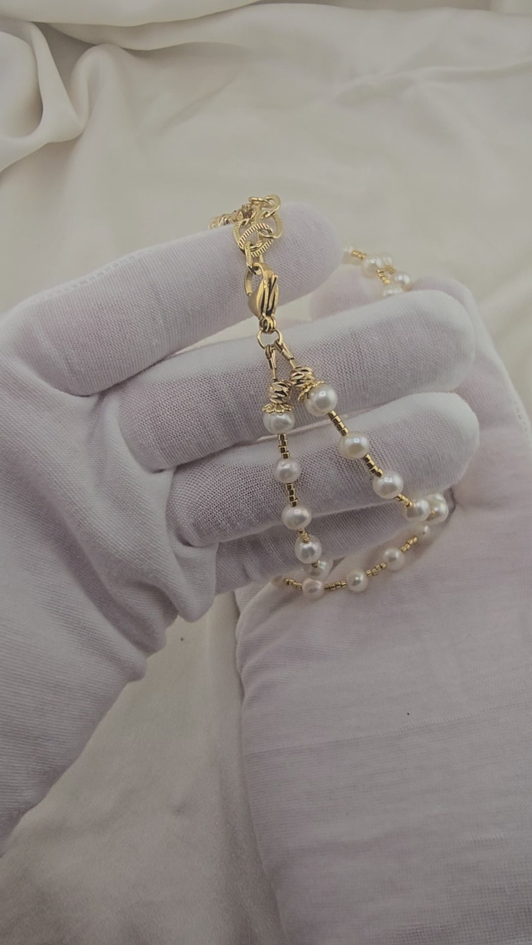 Collier deux rangs de perles de culture