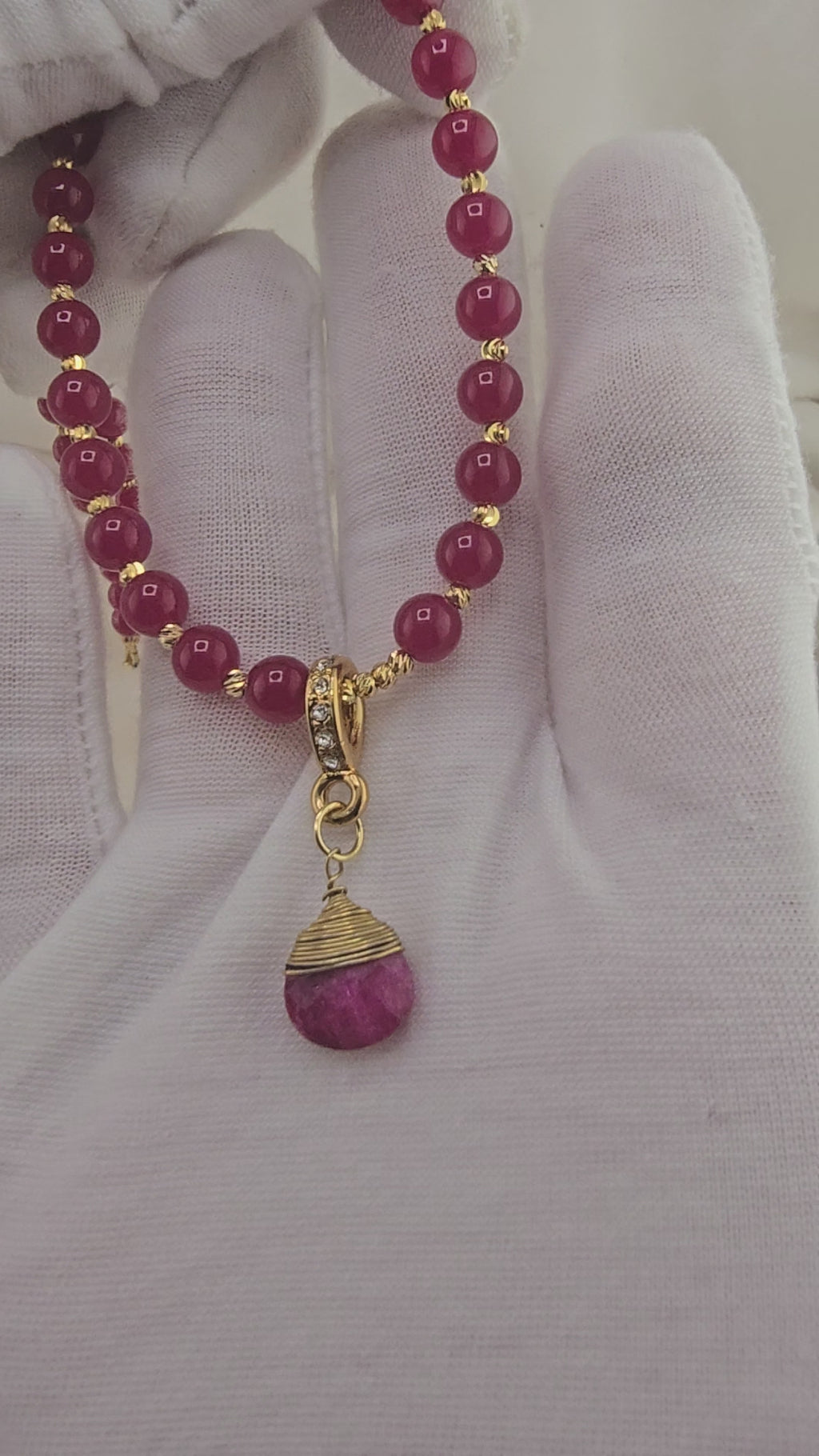 Collier perles de Rubis