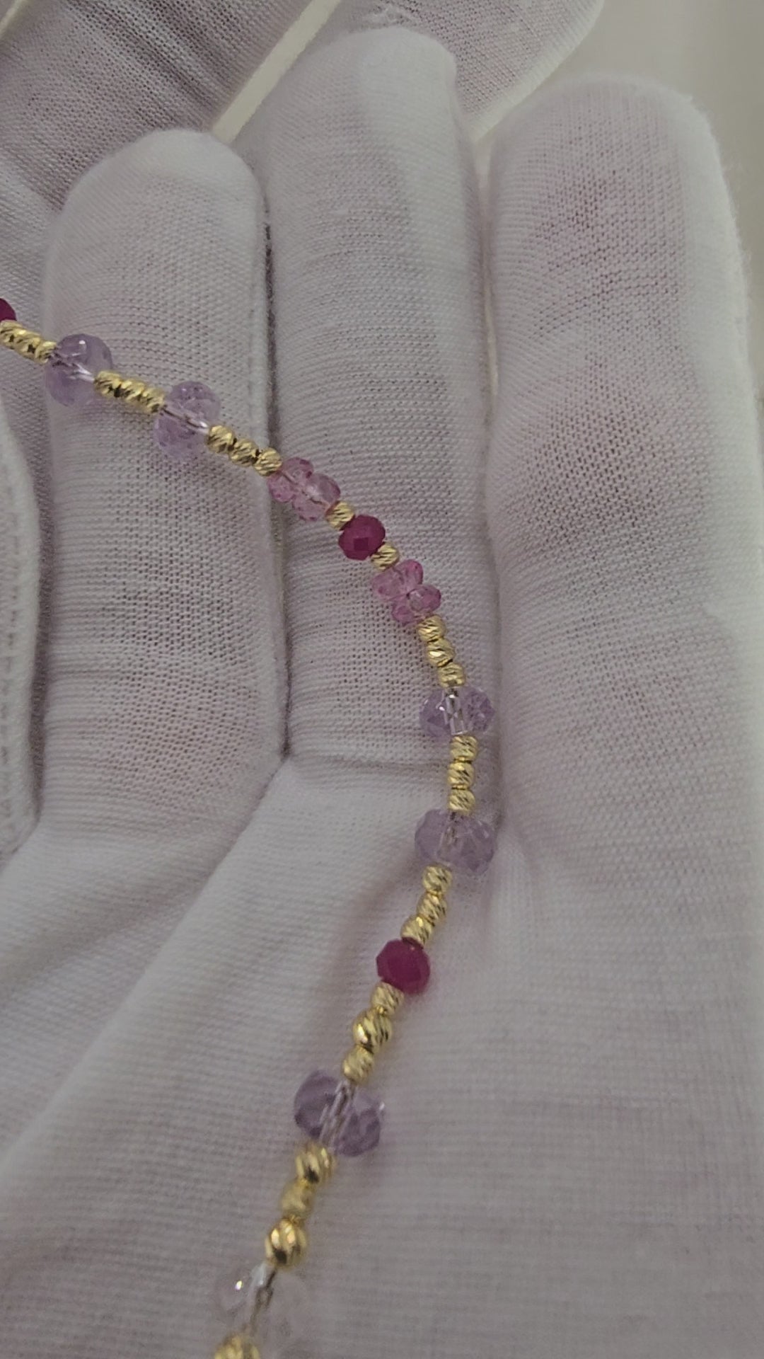 Bracelet en Améthyste, Topaze et Rubis