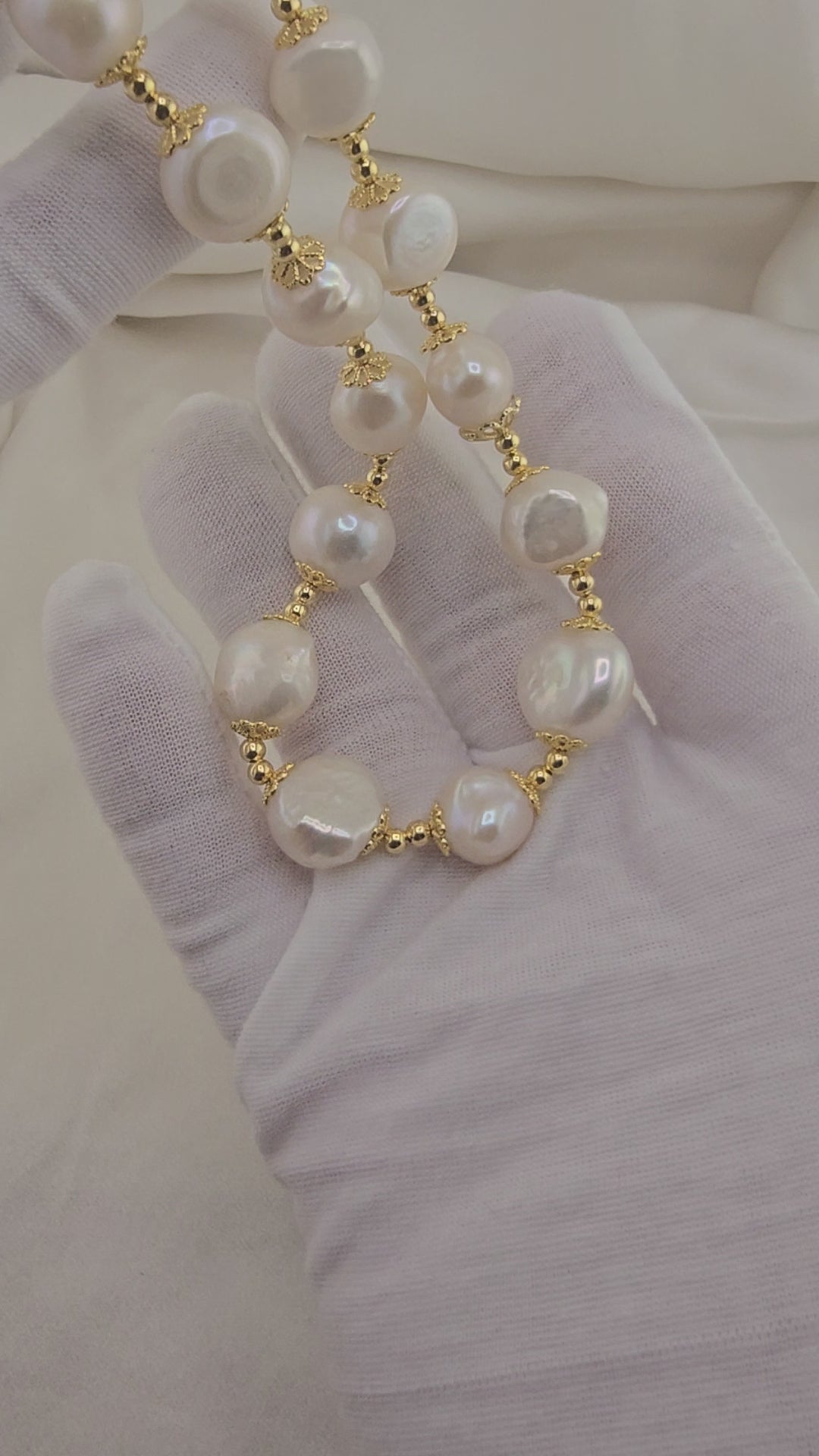 Collier en perles de culture baroque