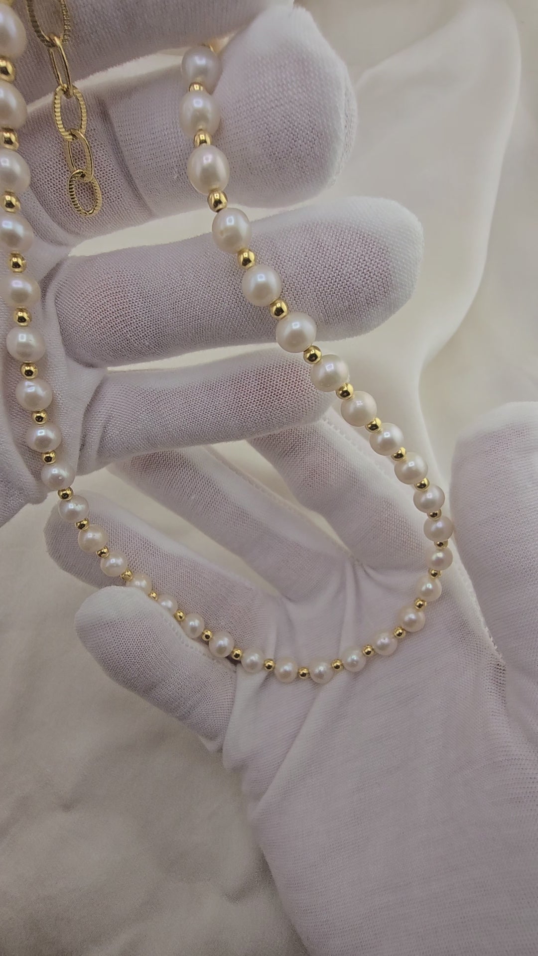 Collier en perles de culture et vermeil