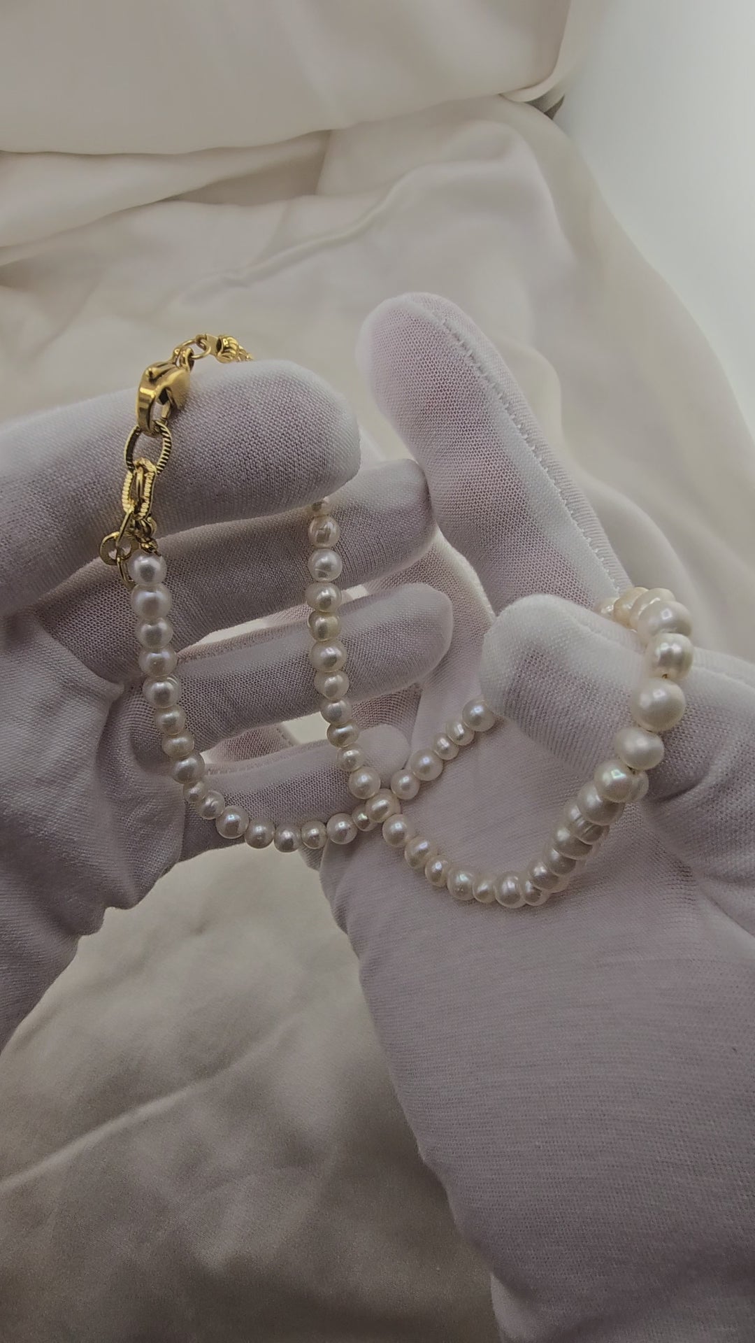 Collier de perles de culture irrégulières
