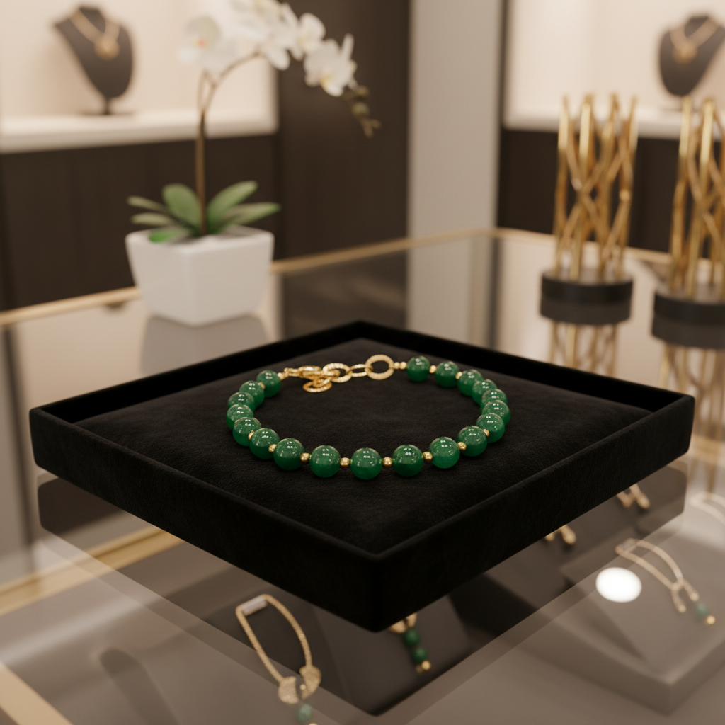 Bracelet en emeraude