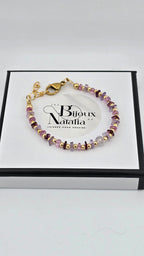 Bracelet en pierres fines et vermeil