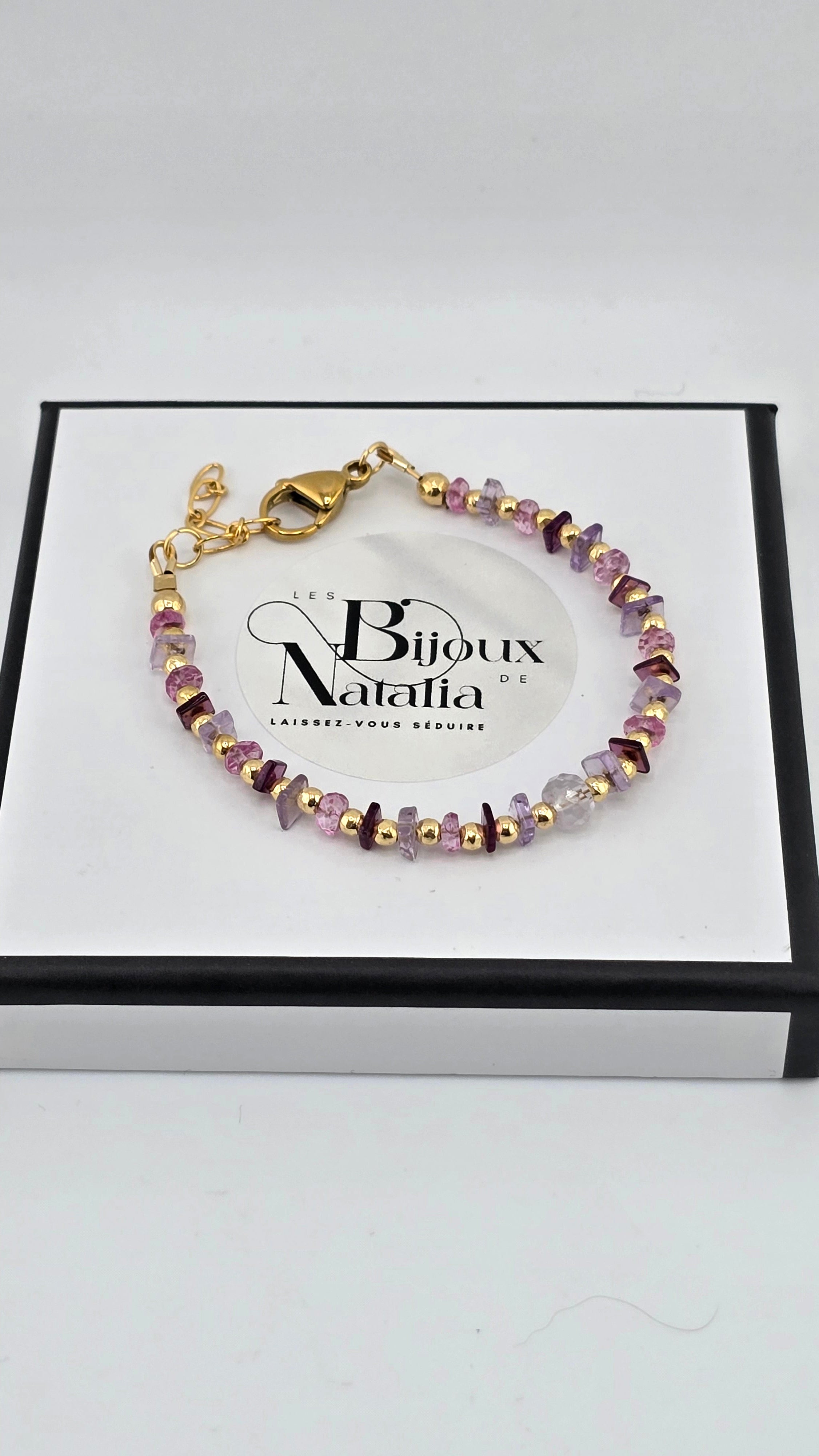 Bracelet en pierres fines et vermeil