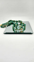 Collier en perles de turquoise africaine et vermeil