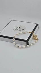 Bracelet en perles de culture blanches