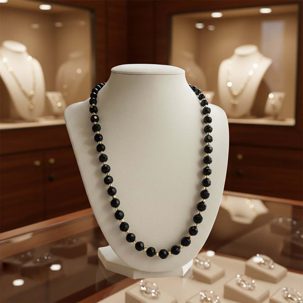 Collier en onyx noir