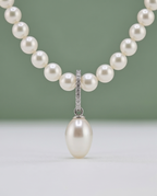 collier en argent 925 avec perles de culture blanches rondes - vue 7
