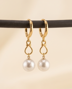 Boucles d'oreilles dormeuses or et perles de culture - Eclat Heritage