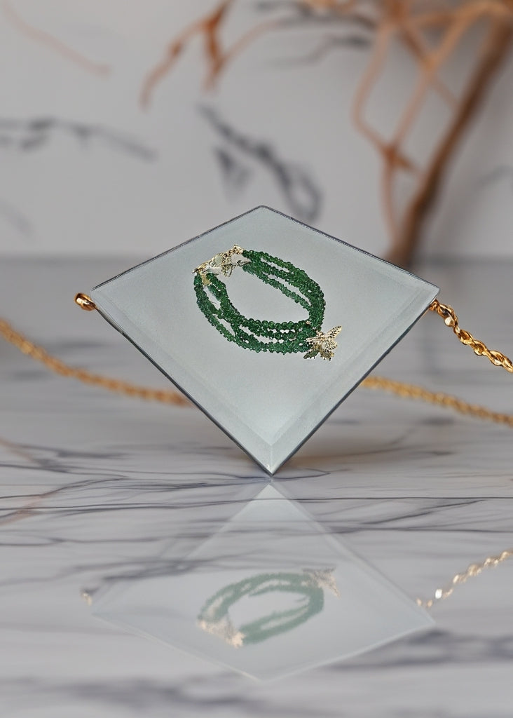 Bracelet en cristal vert