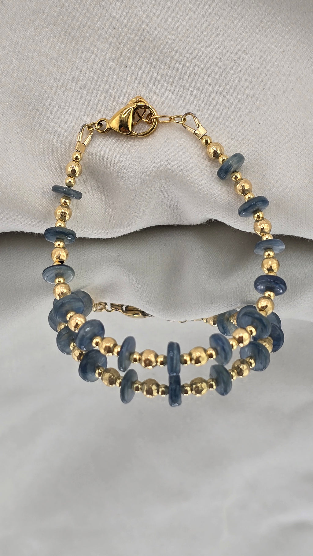 Collier et bracelet en Kyanite et vermeil