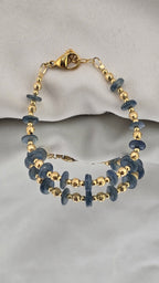 Collier et bracelet en Kyanite et vermeil