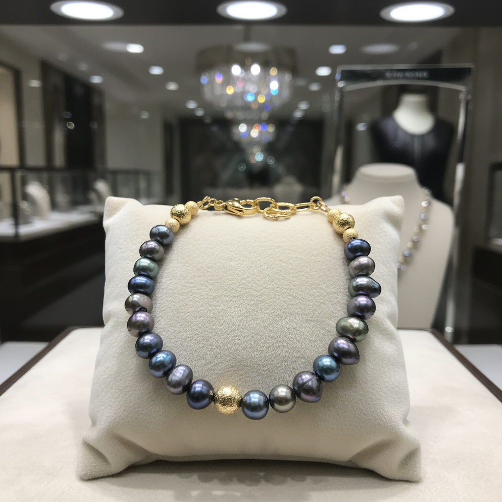 Bracelet en perles de culture