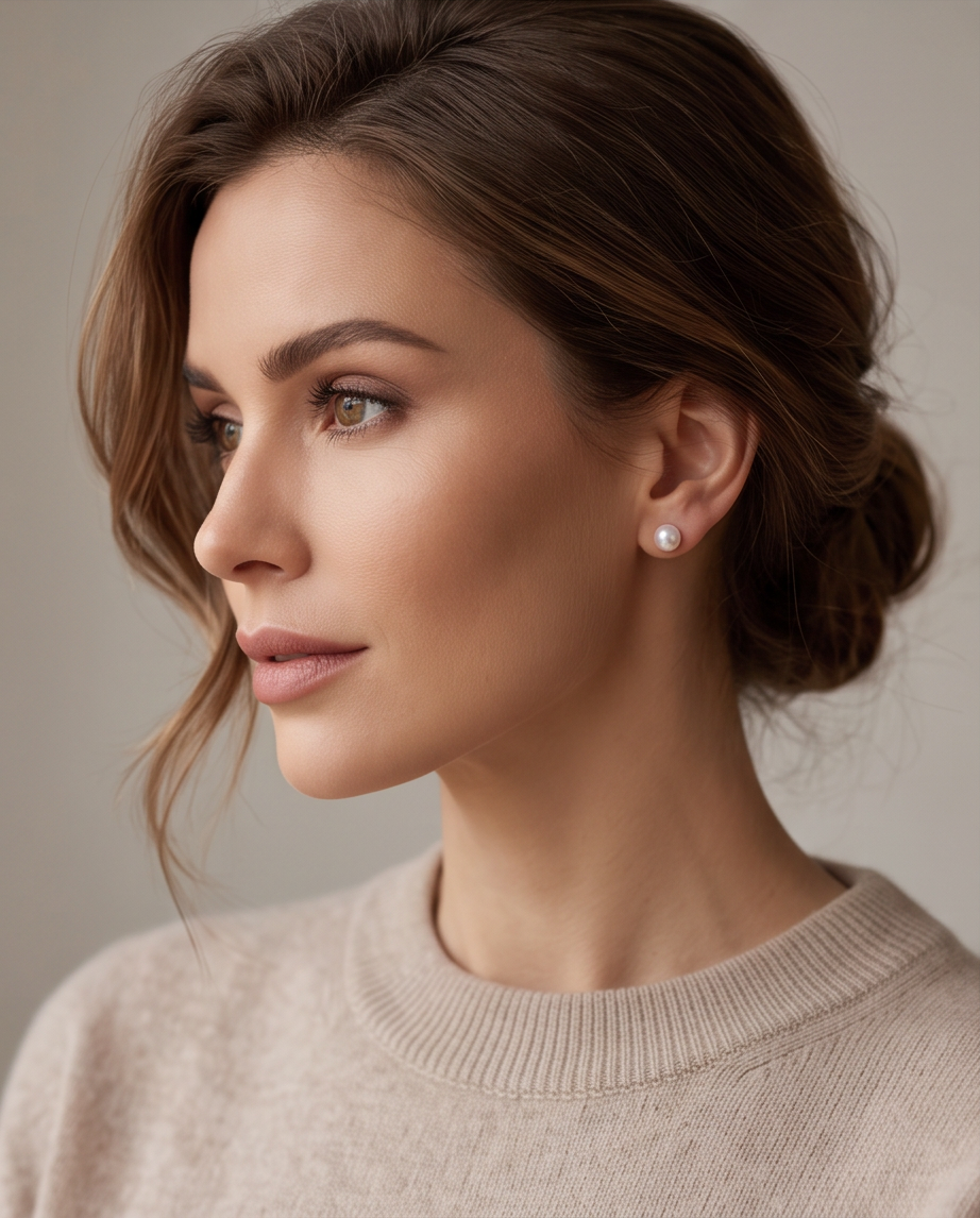 Boucles d’oreilles perles 6/6.5 mm et or - Éclat de Perle