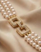 Trilogie élégante - collier en perles de culture
