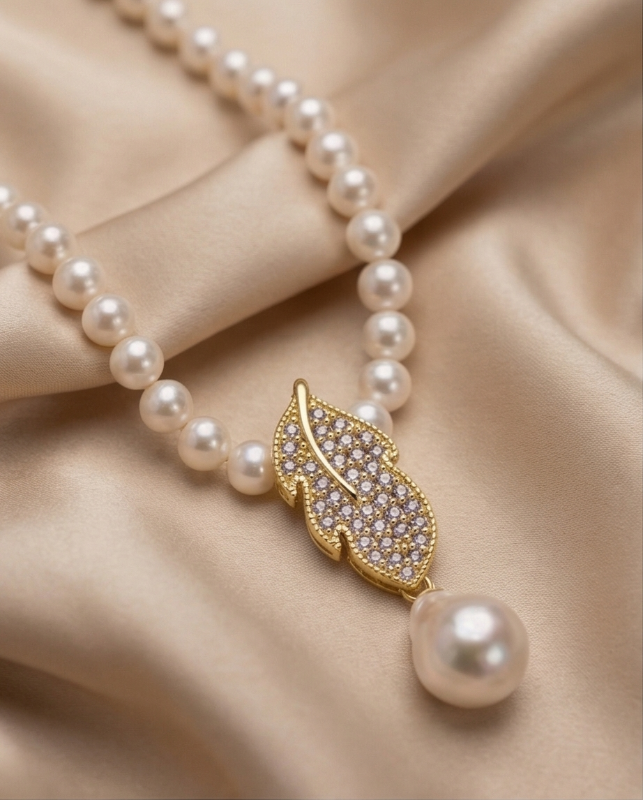 Lumière nacrée- collier en perles de culture