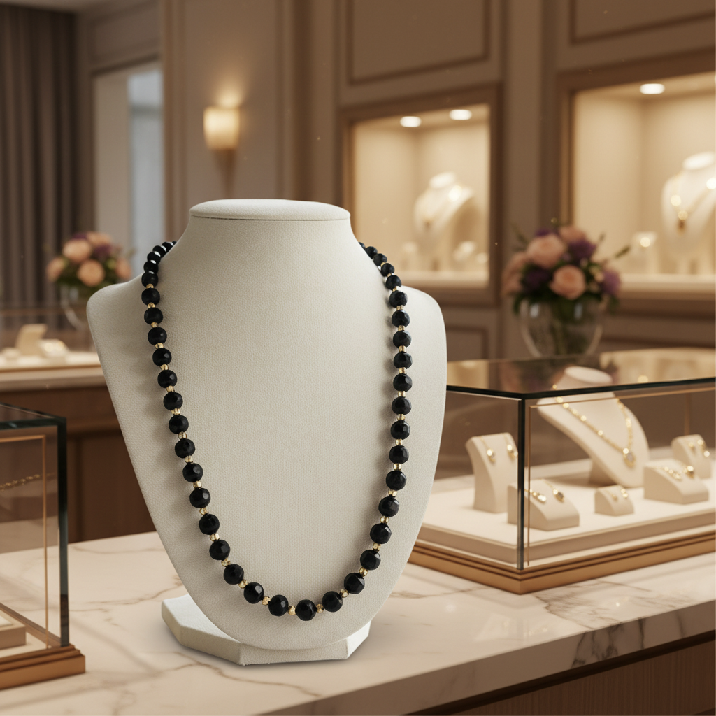 Collier en onyx noir