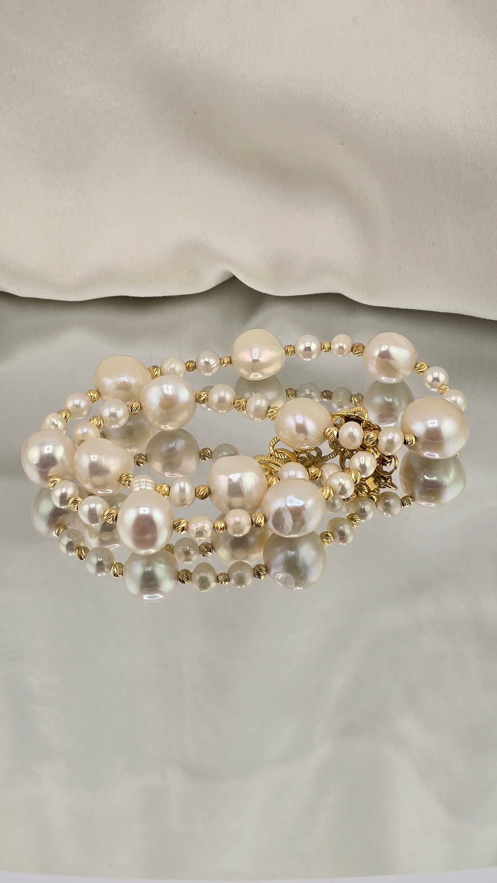 Collier en perles de culture et vermeil