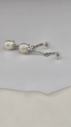 Boucles d ' oreilles en argent rhodié 925/1000