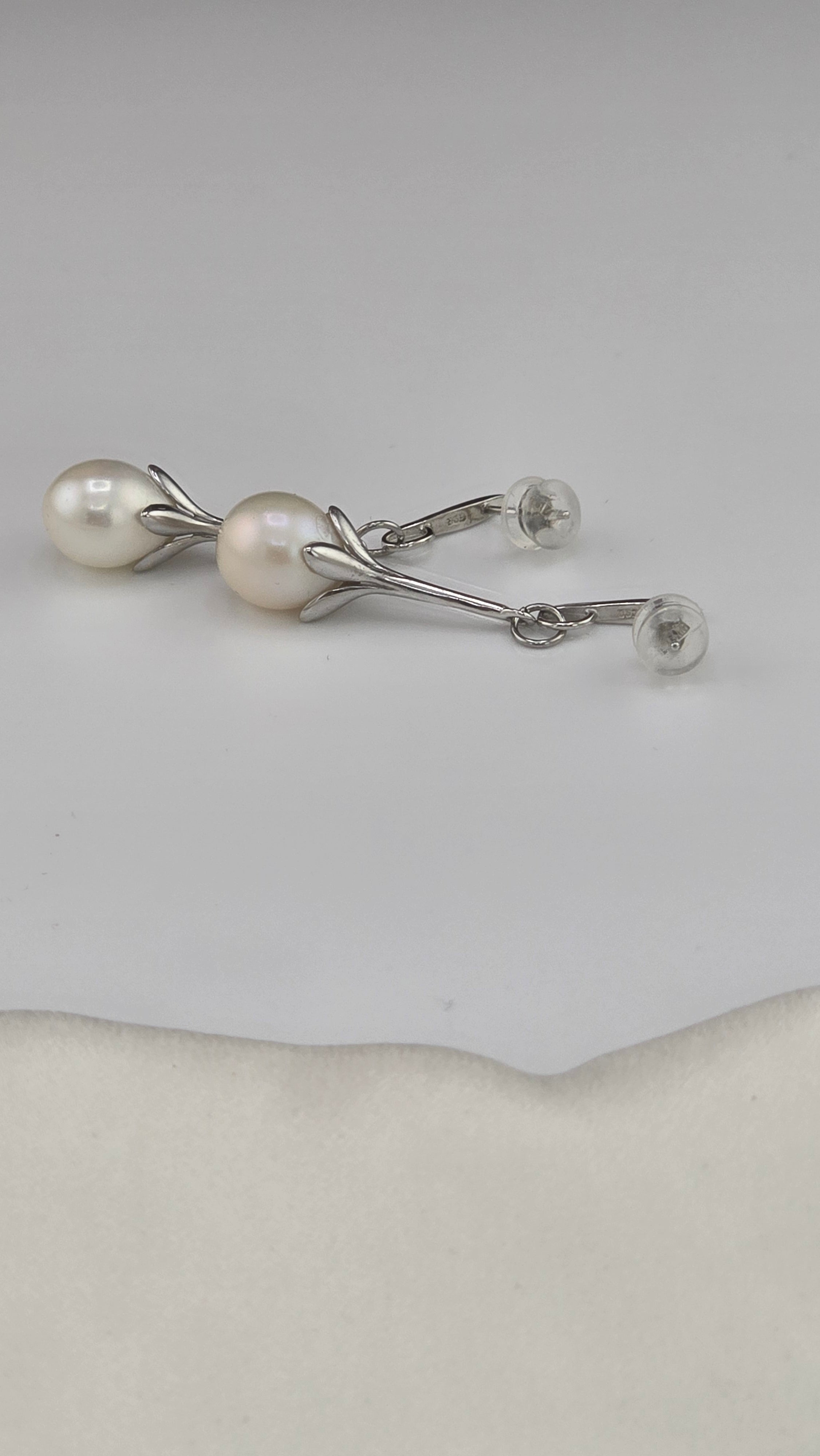 Boucles d ' oreilles en argent rhodié 925/1000