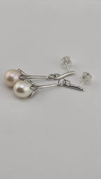 Boucles d ' oreilles en argent rhodié 925/1000