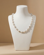 Lumière précieuse - collier perles de culture et labradorite