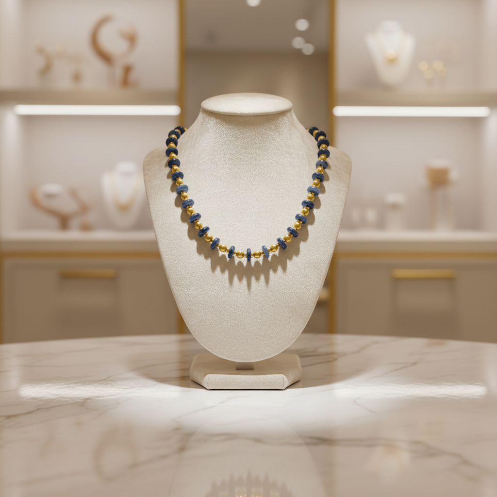 Collier et bracelet en Kyanite et vermeil