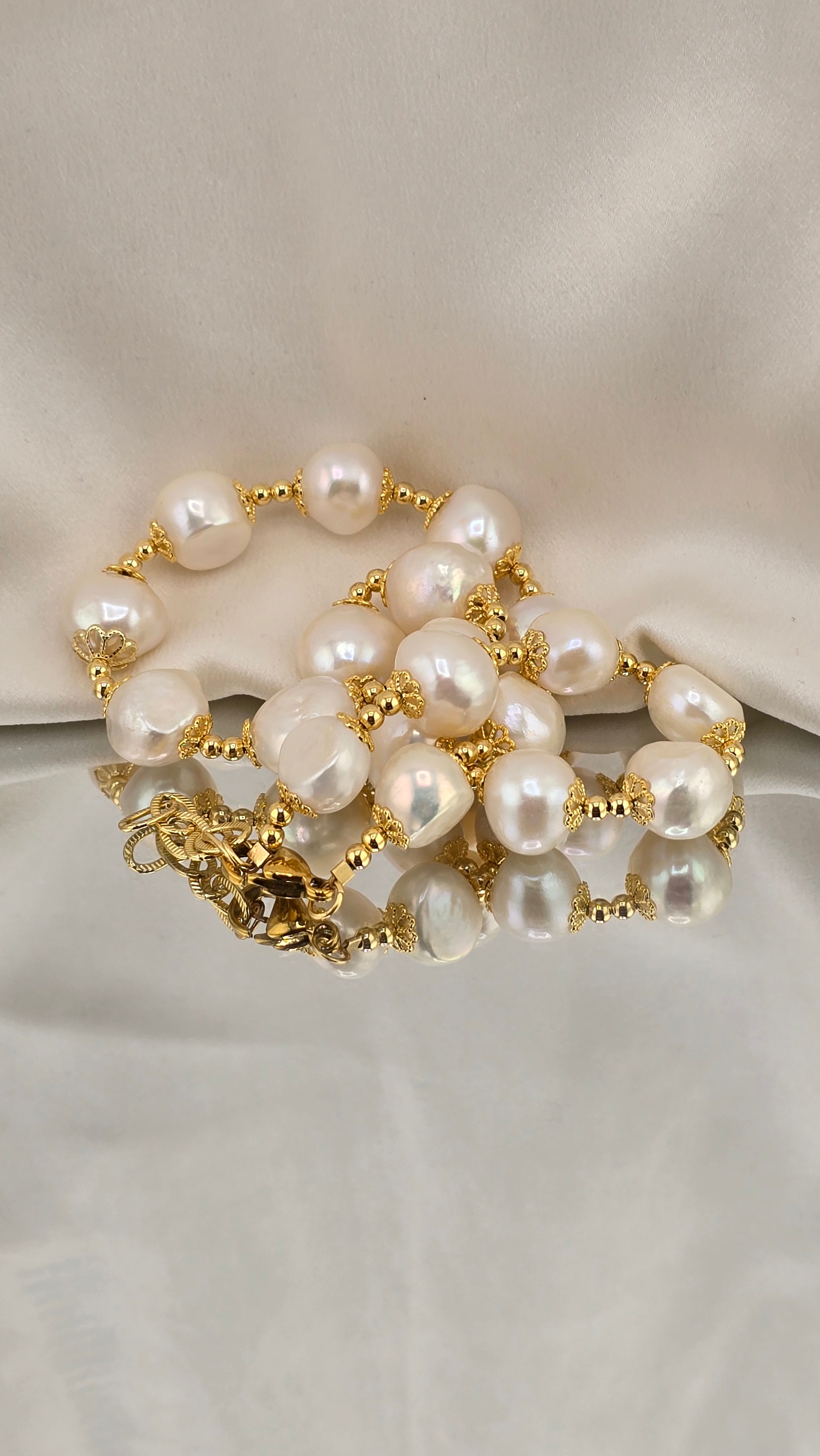 Collier en perles de culture baroque