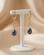 Boucles d’oreilles pendantes en plaqué or