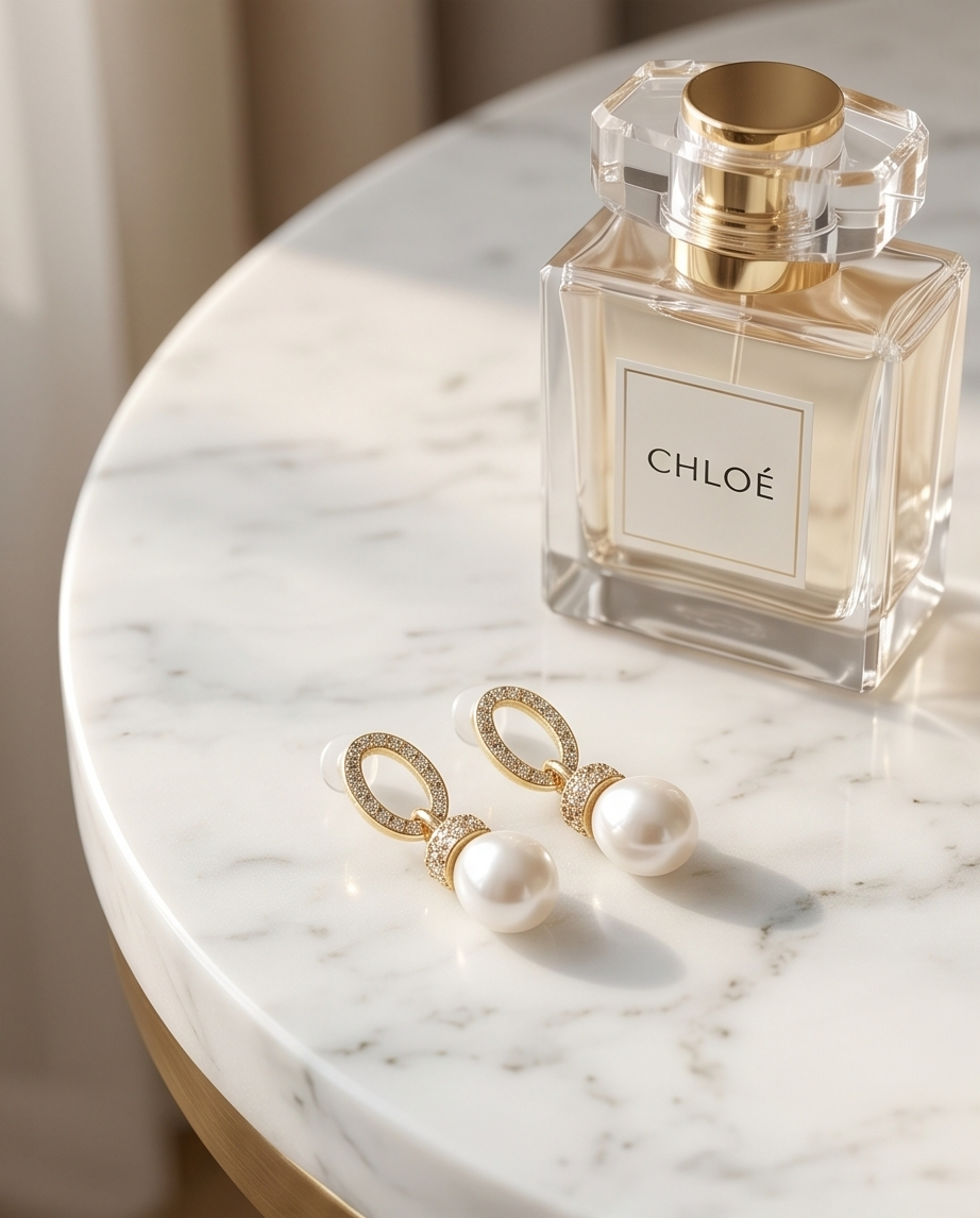 Boucles d oreilles en plaqué or 18K et strass