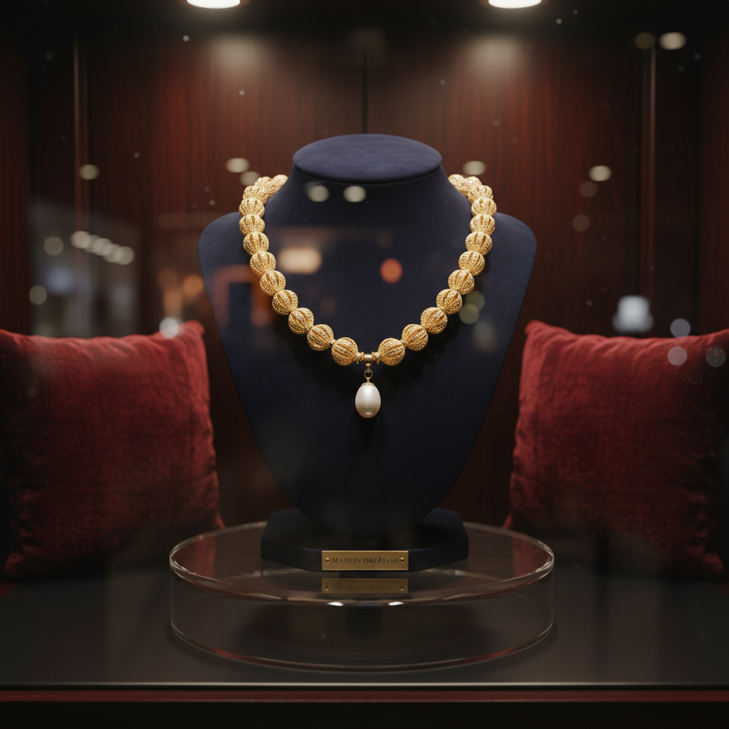 Collier en perles étincelantes