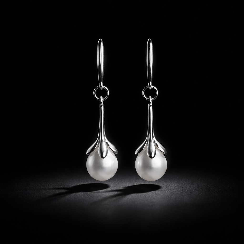 Boucles d ' oreilles en argent rhodié 925/1000