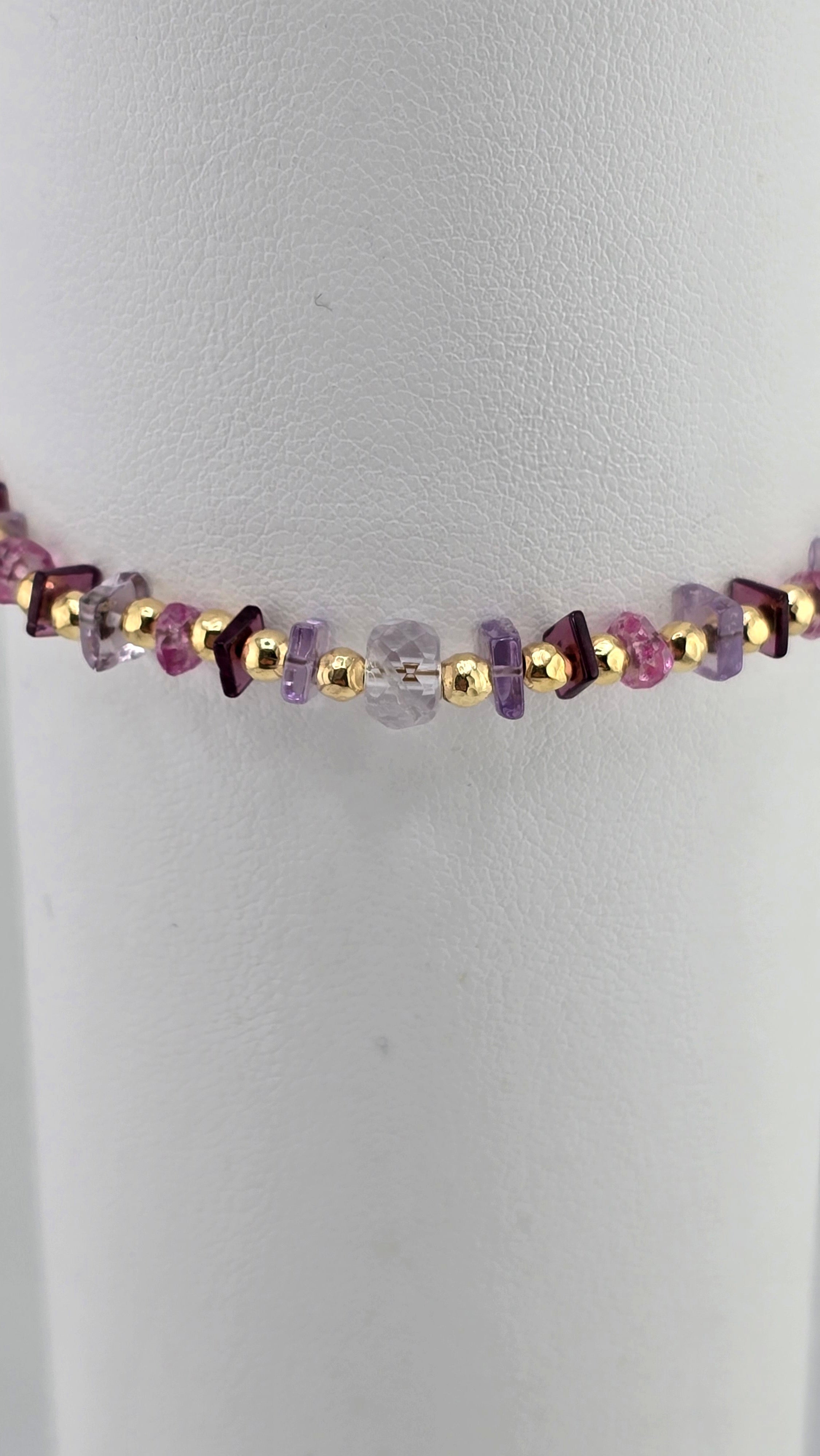 Bracelet en pierres fines et vermeil