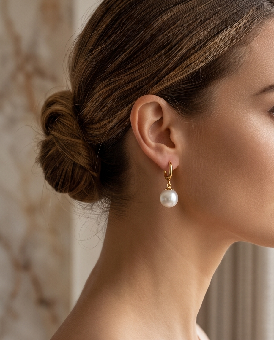 Boucles d’oreilles  perles de culture et or - Éclat Majesté