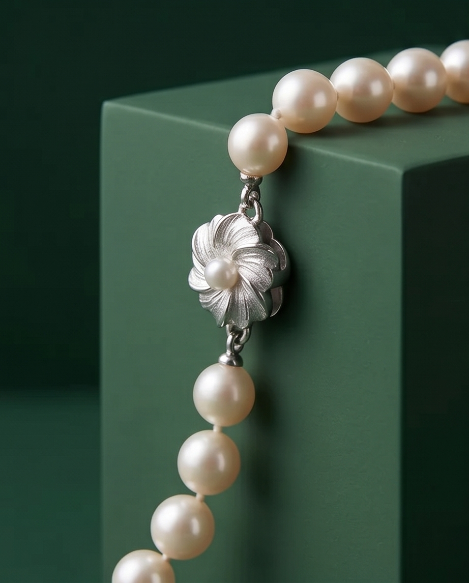 Collier perles de culture et argent 925  - Matinée
