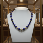 Collier en Lapis-Lazuli et perles en strass