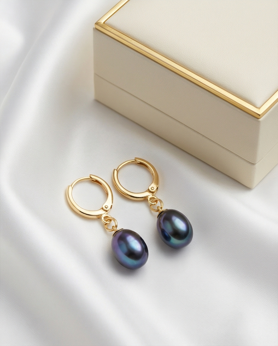 Boucles d oreilles en plaqué or 24k