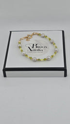 Bracelet en perles de culture et cristal