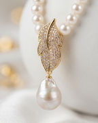 Collier or  perles de culture - Lumière nacrée
