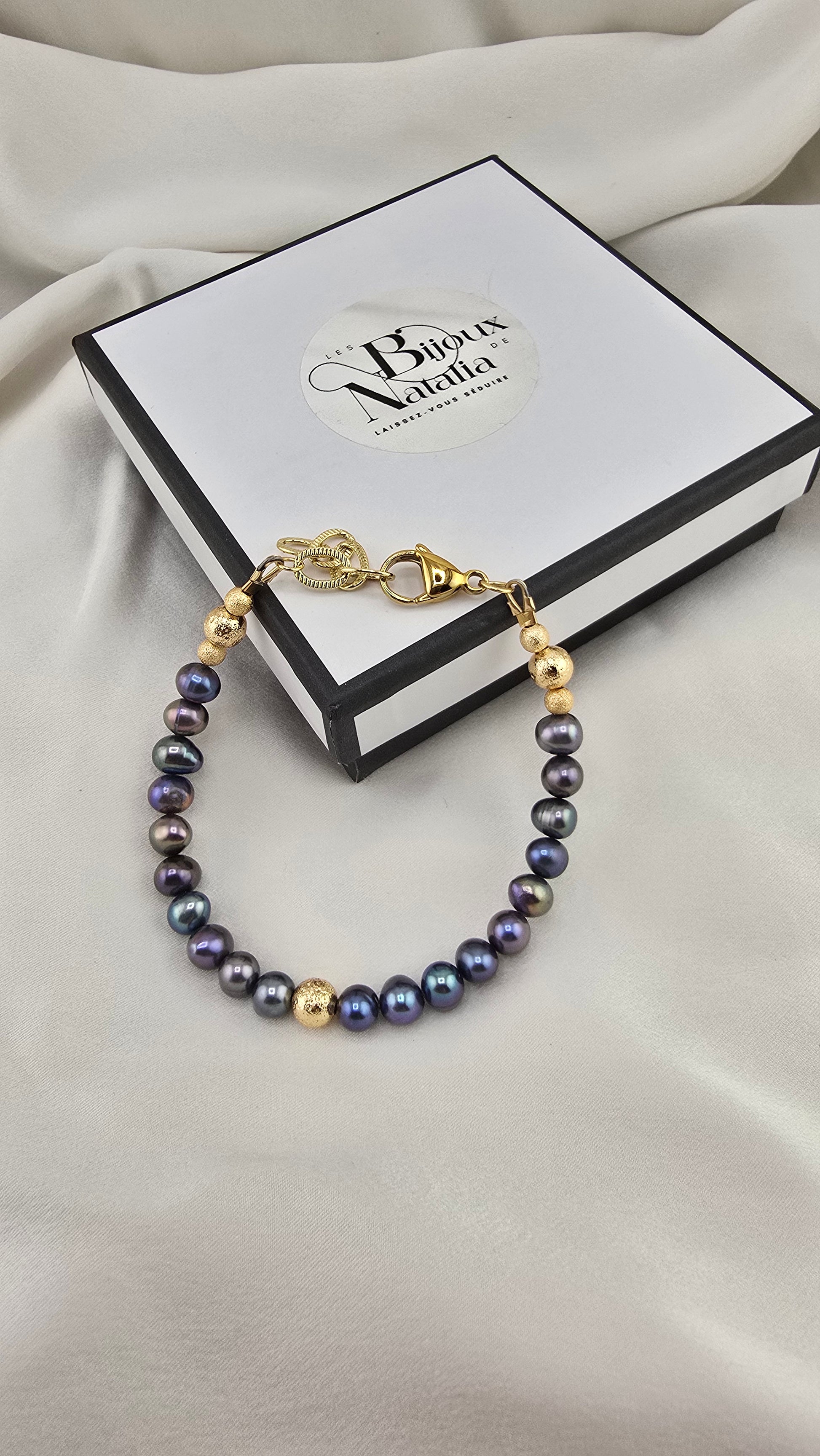 Bracelet en perles de culture