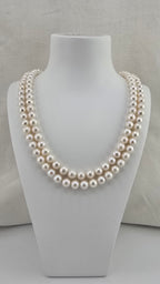 Collier deux rangs de perles de culture