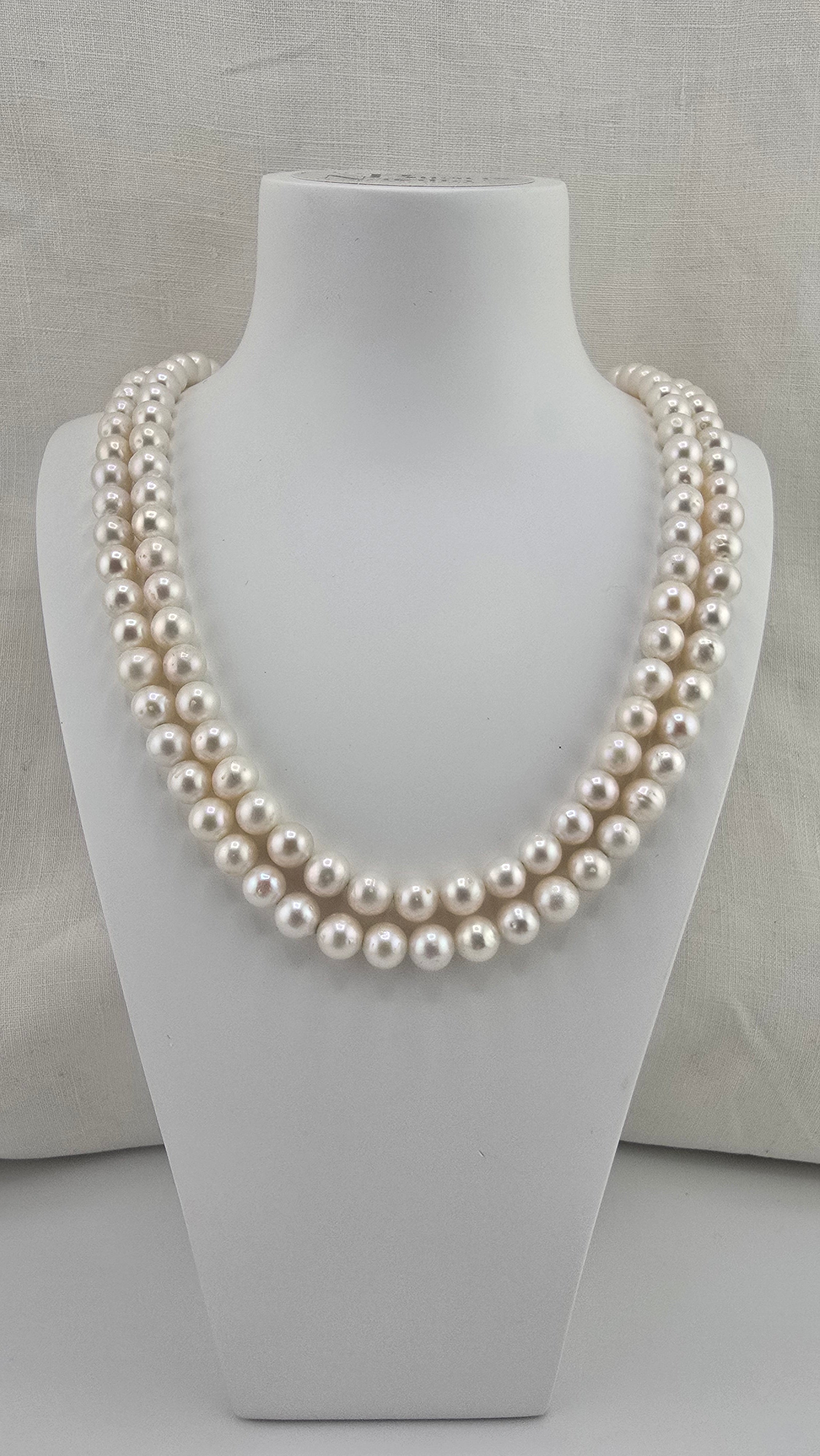 Collier deux rangs de perles de culture