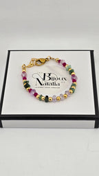 Bracelet en pierres fines et vermeil