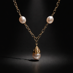 Mademoiselle - perles de culture saumon