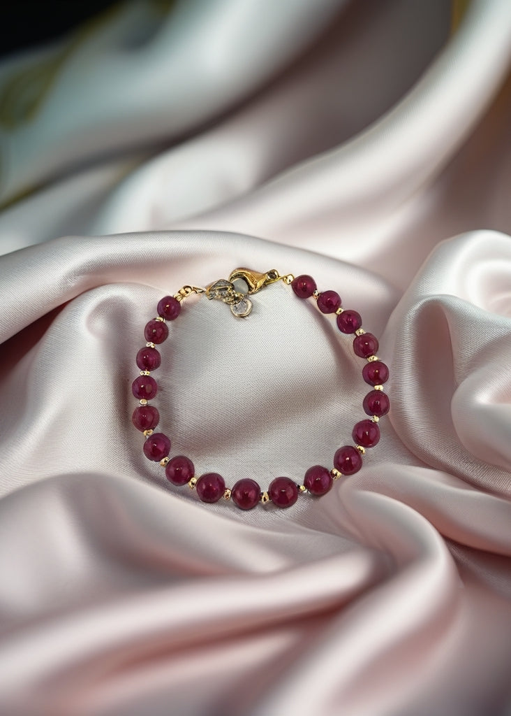 Bracelet en rubis rouge
