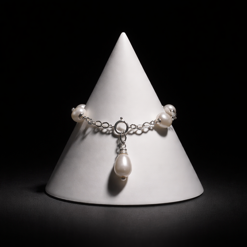 Bracelet argent et perles de culture